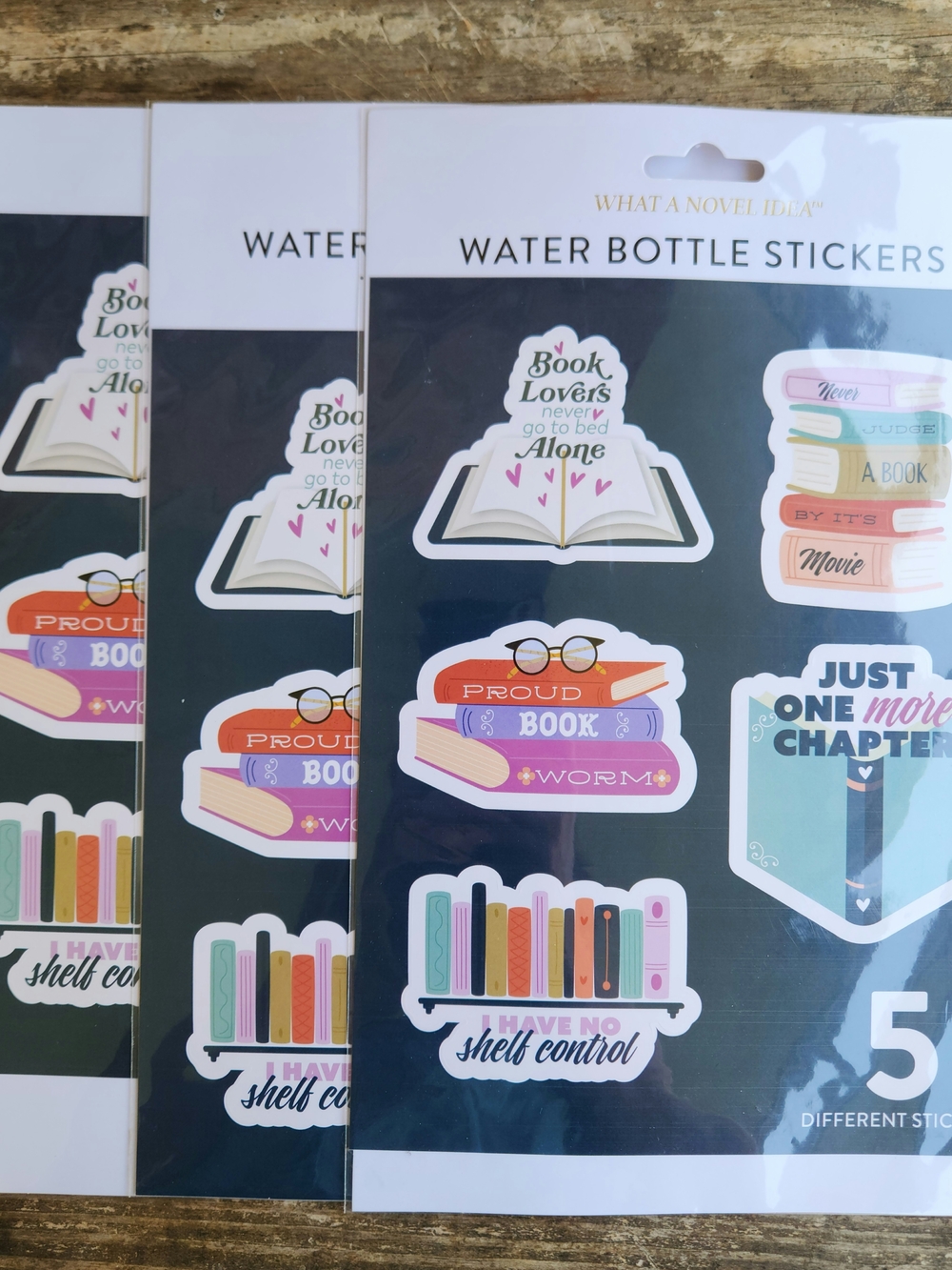 Water Bottle Stickers Book Themed Bookish Sticker Decal Lot Of Three Packs
